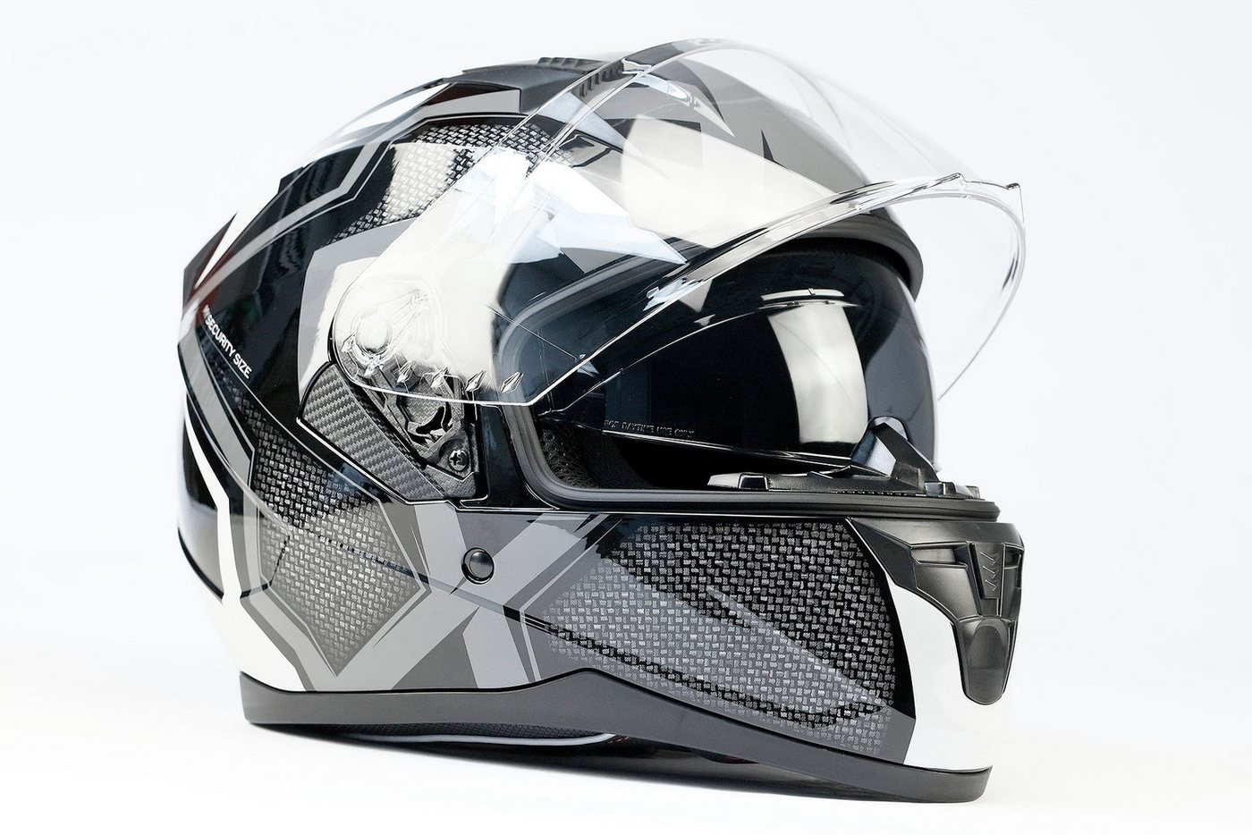 BNO Motorradhelm BNO X6 Integralhelm, mit integrierter Sonnenbrille, ECE R 22-06 – Bild 5 von 5