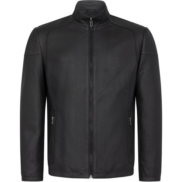 Mouflon Lederjacke Alex Perforiertes Leder aus echtem, softigem Lammnappa-Leder.