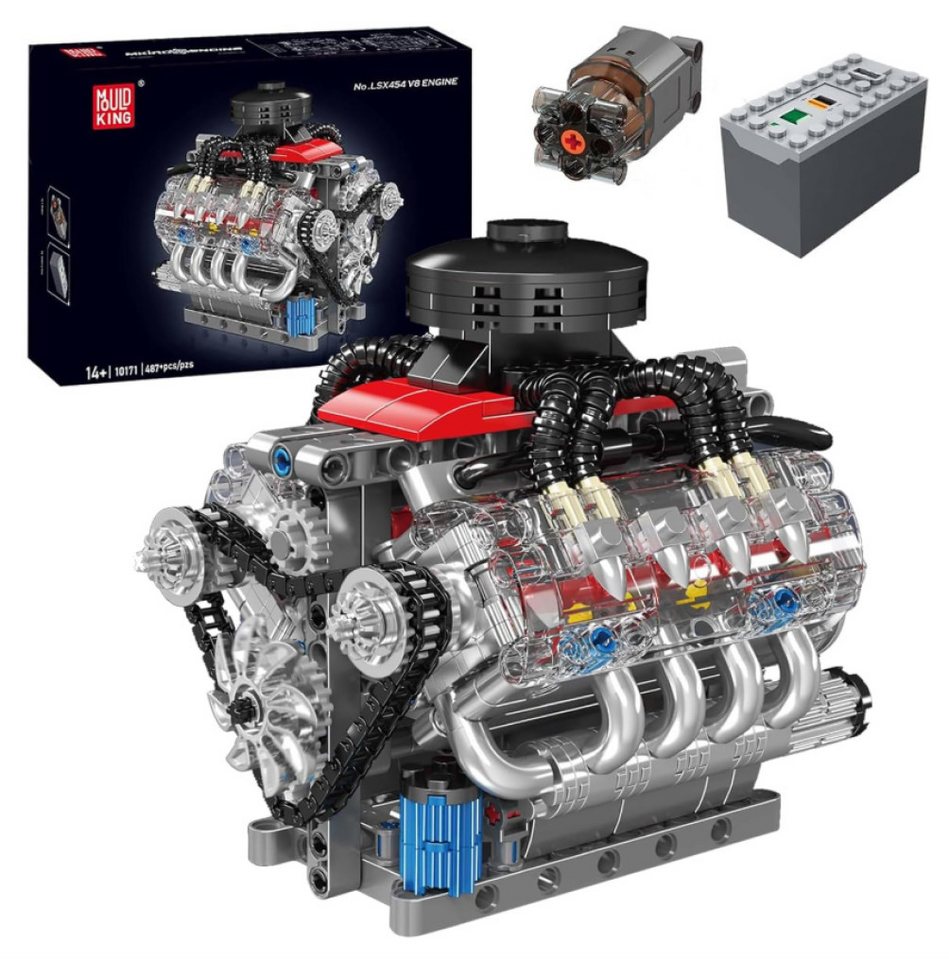 Mould King 10171 V8 Engine Konstruktions-Spielset, (487 St) – Bild 2 von 5
