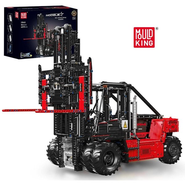 Mould King 17045 Heavy-Duty Forklift Red Konstruktions-Spielset, (4579 St)