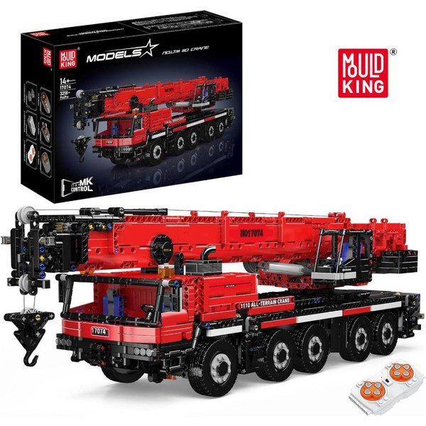 Mould King 17074 Crane Red Konstruktions-Spielset, (3218 St)