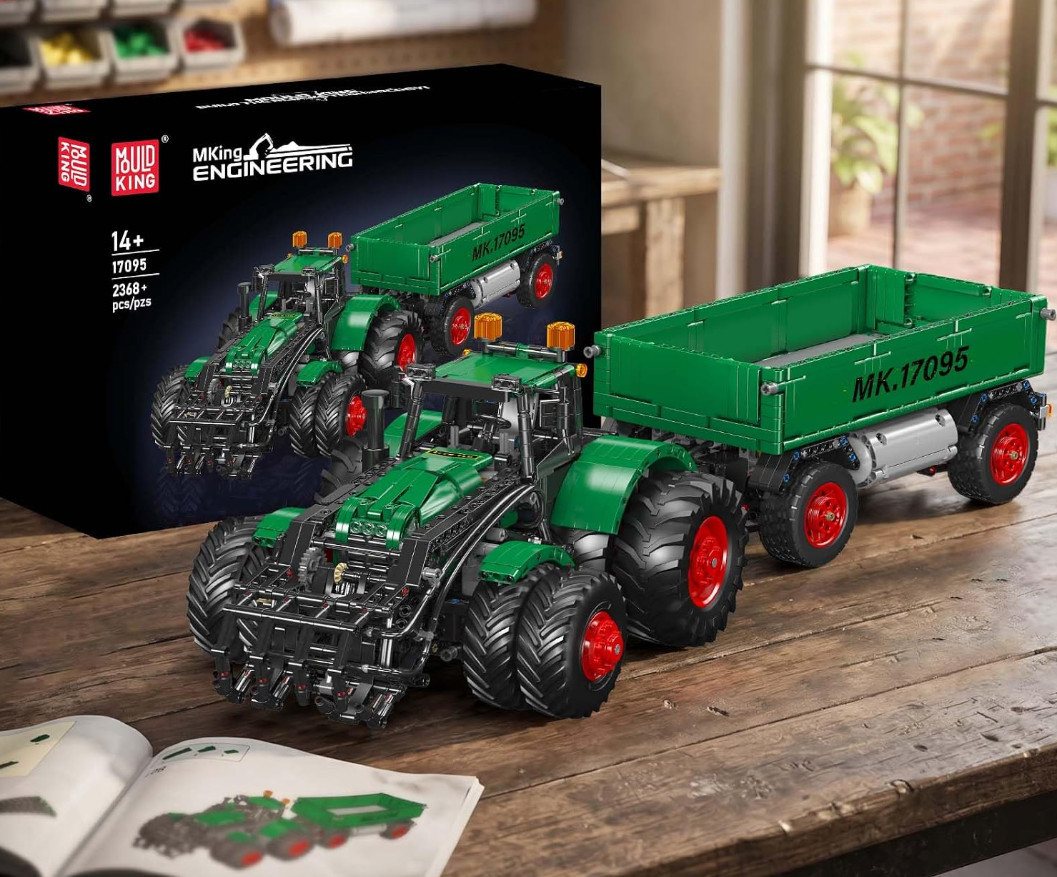 Mould King Traktor mit Kipp-Anhänger Konstruktionsspielsteine, (2368 St) – Bild 4 von 5