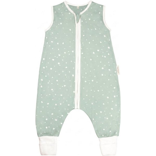 Moyo Babyschlafsack Schlafsack mit Füßen Wunderbare Tupfenwelt Mint – 2.5 TOG, Schlafsack mit Füßen für Bewegungsfreiheit