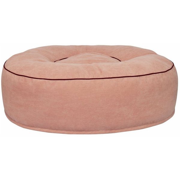 Mr. Cuddles Tierbett Lilly, Rundes Hundekissen, waschbarer Kord-Bezug, Tragegriff, Rosa, M: 80 cm