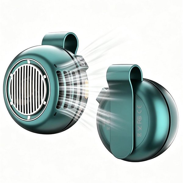 Mrilary Handventilator handfreier Clip- und Taillenventilator,Mini USB-C Wiederaufladbar, 5 Geschwindigkeiten, LED-Digitalanzeige,für Outdoor, Reisen und Büro