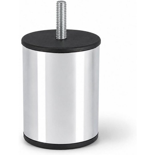 MS Beschläge Möbelfuß Einschraub- Möbelstütze 80mm - Möbelstempel Ø 60mm, (1-St), Sofafuß Chrom glänzend mit M8 Gewindeschraube