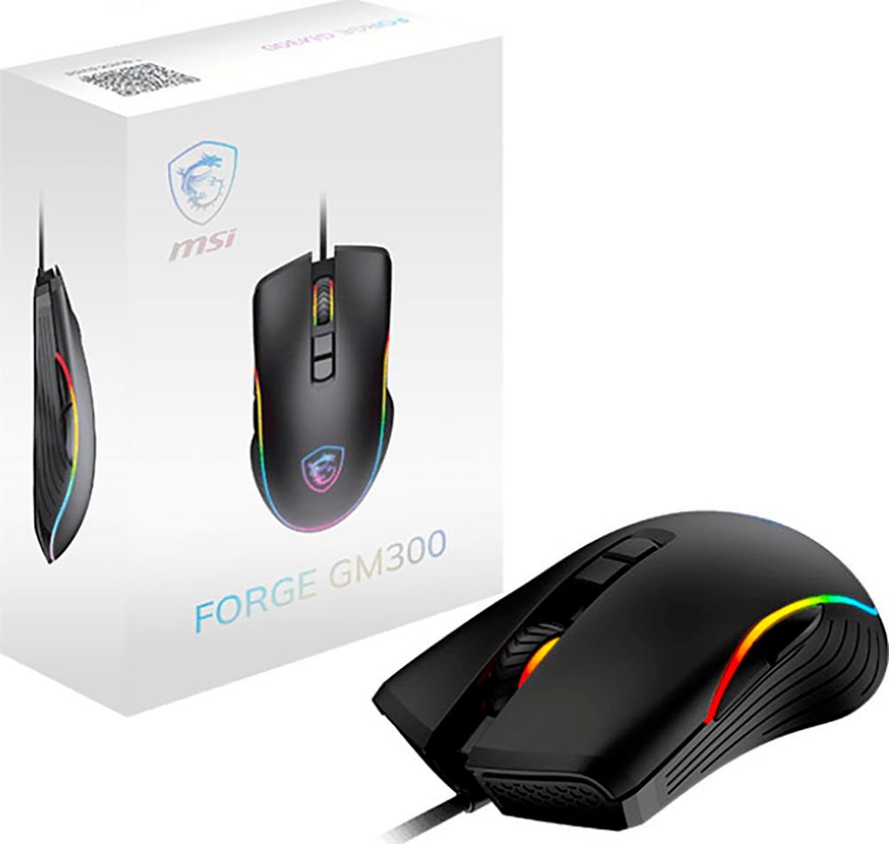 MSI Forge GM300 Gaming Maus, Black, USB – Bild 5 von 5