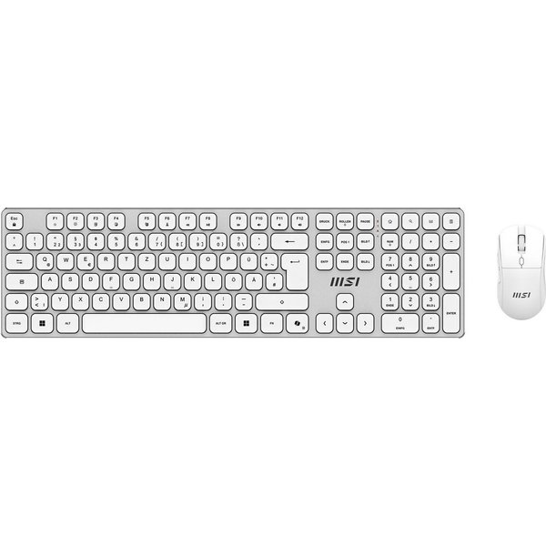 MSI FORGE K210 Combo White DE Keyboard-Maus Combo, wireless