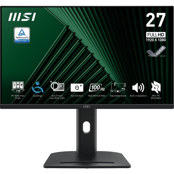 MSI PRO MP275PG LED-Monitor (69 cm/27 ", 1920 x 1080 px, Full HD, 1 ms Reaktionszeit, 100 Hz, IPS-LED, neig-,schwenk-, höhenverstellbar, Pivot)