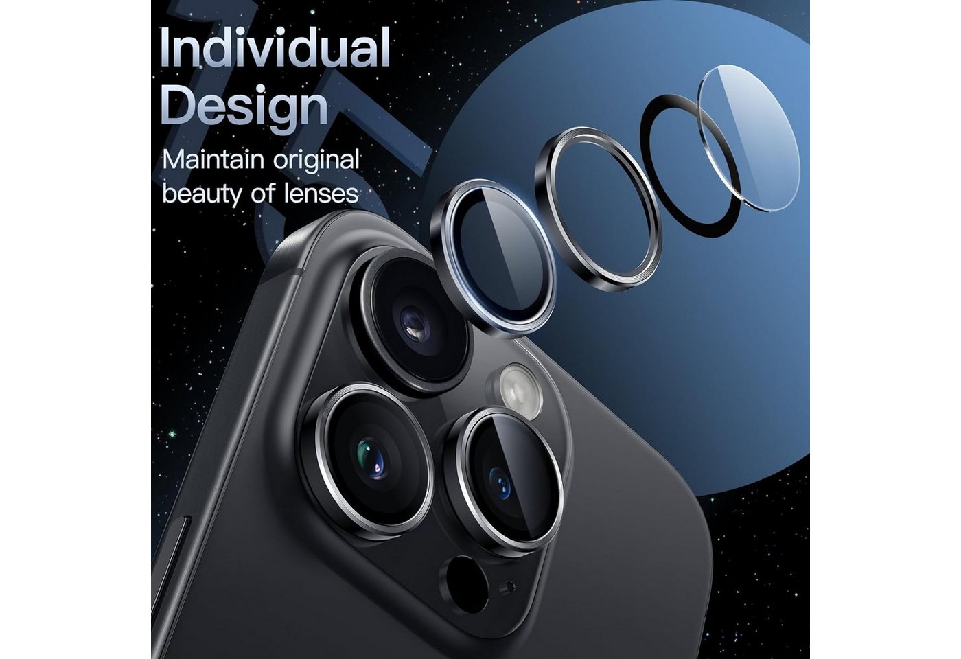 MSM Displayschutzglas 3X Linsenglas für Apple iPhone 15 Pro / 15 Pro Max Schutz Panzerfolie – Bild 5 von 5