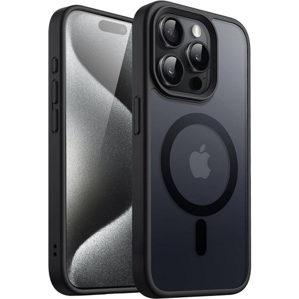 MSM Handyhülle Hülle für Apple iPhone 15 Pro / Max Hard Schutz Case Schwarz