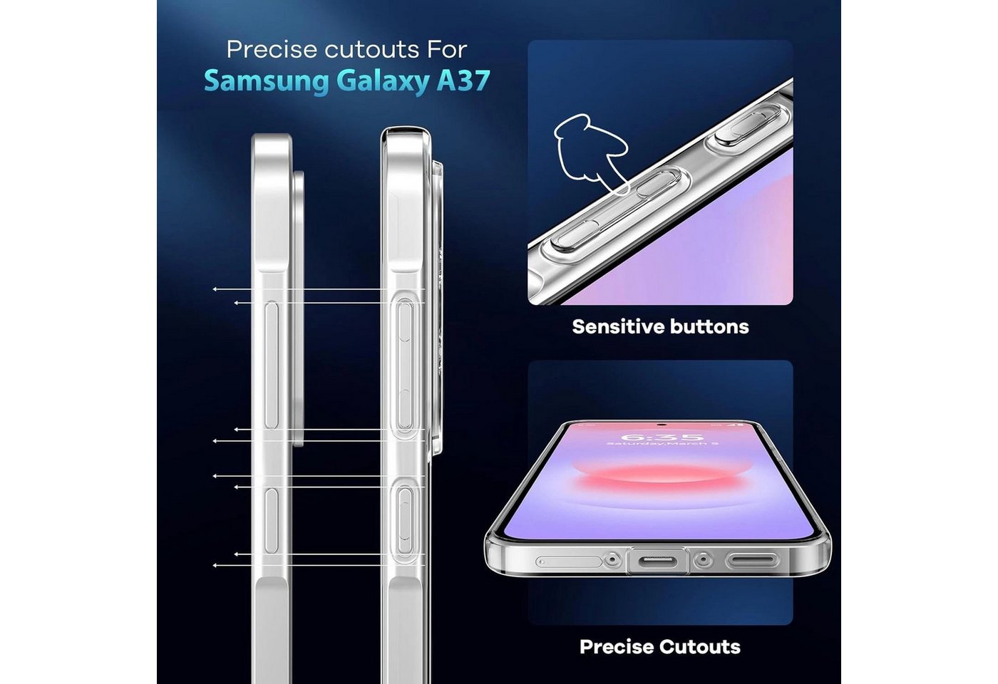 MSM Protech Handyhülle Hülle + 2X Schutzglas für Samsung Galaxy A37 5G Panzerfolie Full 9H – Bild 5 von 5