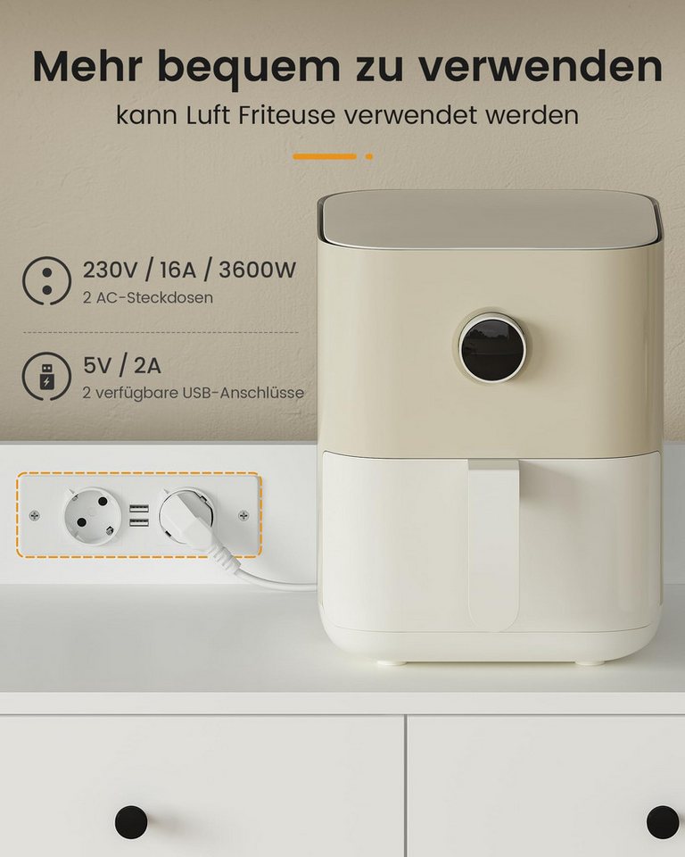 MSMASK Küchenbuffet Küchenschrank Sideboard Mehrzweckschrank mit LED-Beleuchtung (1-St) – Bild 5 von 5
