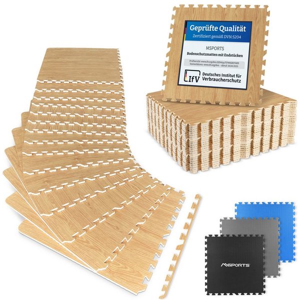 MSports® Bodenmatte Bodenschutzmatten Set - 8 Schutzmatten in verschiedenen Farben (8 Schutzmatten)