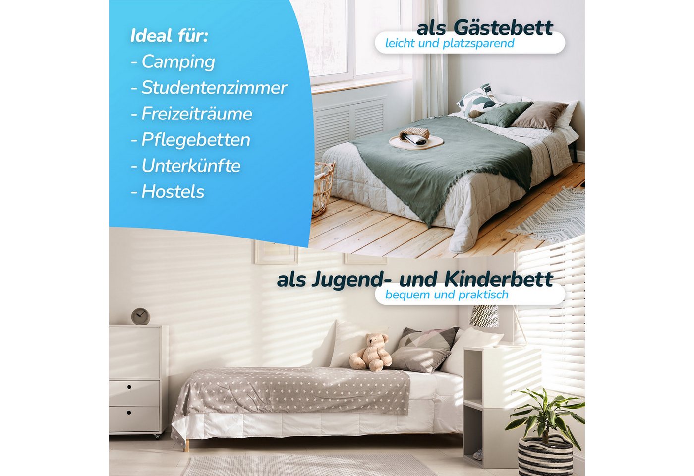 Kaltschaummatratze EASY ACTIVE Rollmatratze 60x120 70x140 70x200 80x200 90x190 90x200, MSS e.K., 11 cm hoch, (weitere Größen, auch als Jugendmatratze Gästematra – Bild 5 von 5