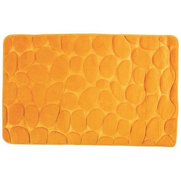 Badematte KIESELSTEIN, rutschhemmende Beschichtung, für Fußbodenheizung geeignet, strapazierfähig, waschbar, schnelltrocknend, Microfaser, PVC, aus super-weiche
