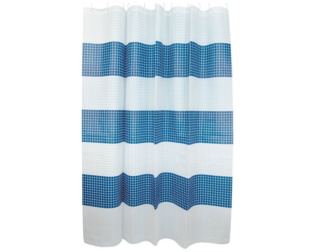 MSV Duschvorhang Cotexsa QUADRO Breite 180 cm, Premium Textil-Duschvorhang, Made in Spain, 100% Polyester, wasserundurchlässig, Anti-Schimmel-Effekt, Anti-Bakte – Bild 2 von 3
