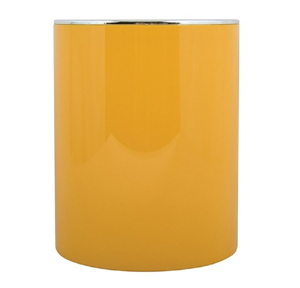 MSV Kosmetikeimer KAMAKA, eleganter Abfalleimer mit Schwingdeckel, für Küche, Bad, Büro, in angesagten Trendfarben, 6 L, gelb – Bild 3 von 4
