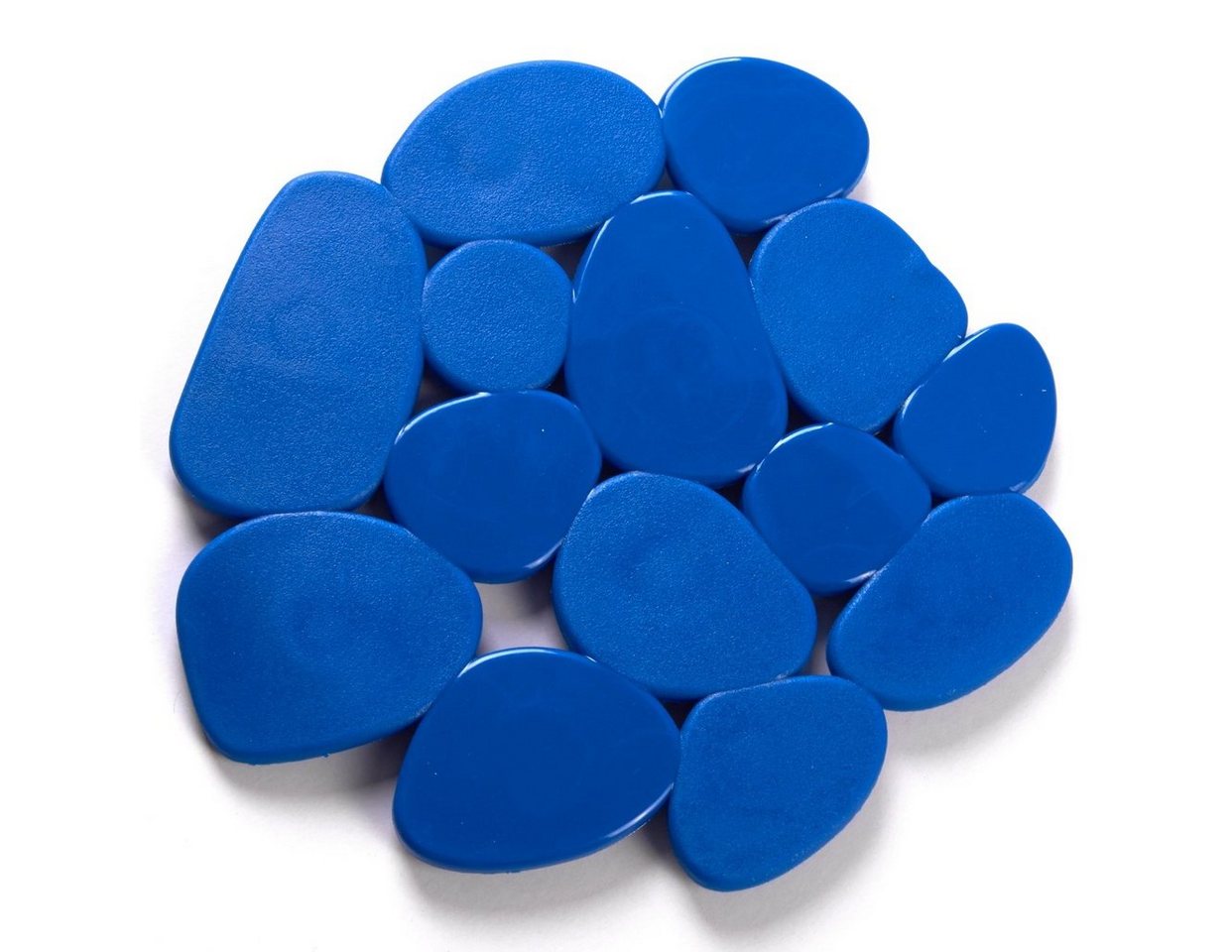 MSV Wanneneinlage KIESELSTEIN, B: 13 cm, L: 12.2 cm, Packung, 4-tlg., Anti-Rutsch-Pads für Dusche und Badewanne, 4-er Set, PVC, attraktive Kieselstein-Optik, 12 – Bild 2 von 3