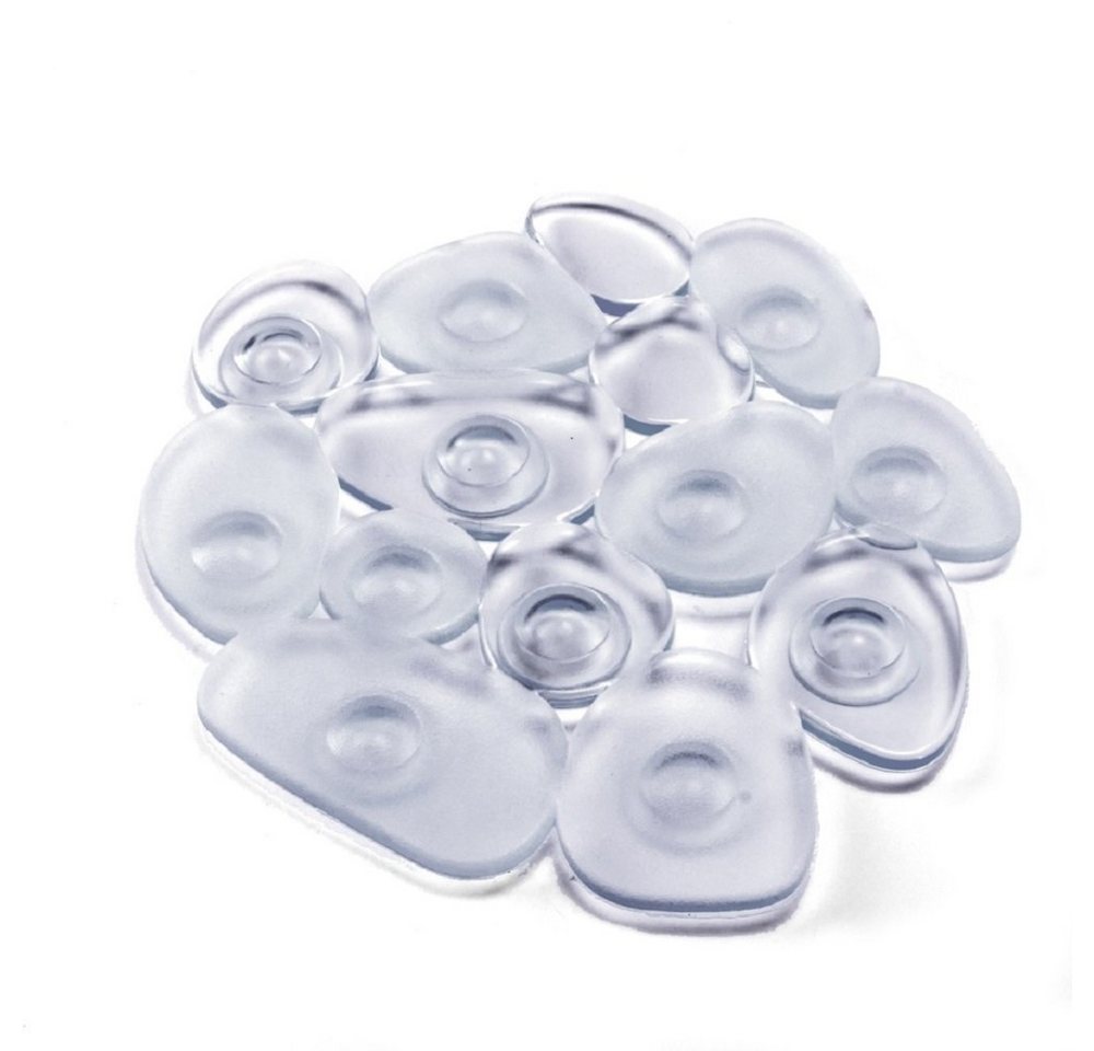 MSV Wanneneinlage KIESELSTEIN, B: 13 cm, L: 12.2 cm, Packung, 4-tlg., Anti-Rutsch-Pads für Dusche und Badewanne, 4-er Set, PVC, attraktive Kieselstein-Optik, 12 – Bild 2 von 3