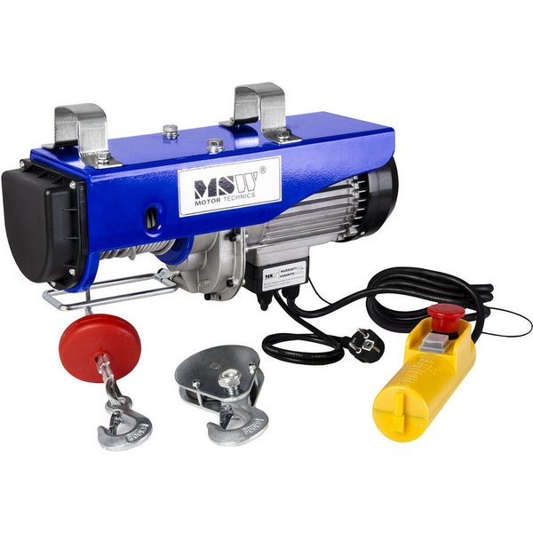 MSW Seilwinde Seilhebezug 800 kg 12 m Motorwinde 1300 W Flaschenzug Hebezug, verschiedene Produktvarianten