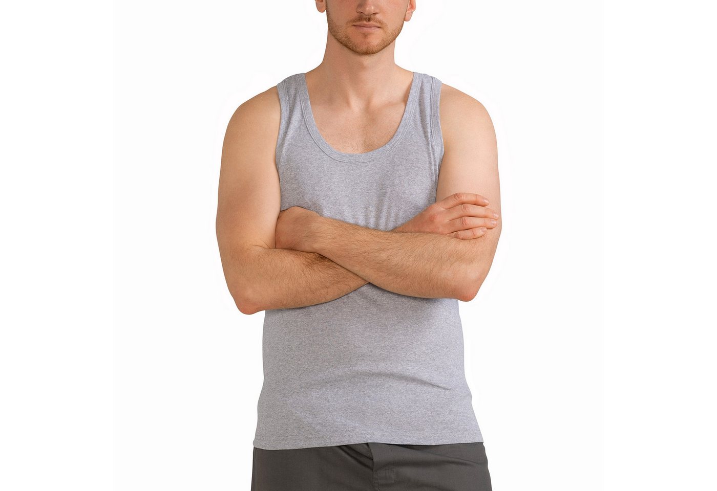 MT Achselhemd Herren Baumwoll Unterhemd Classic (6er Pack) Feinripp oder Doppelripp (6-St) Premium Feinripp oder Doppelripp Unterhemd – Bild 2 von 5