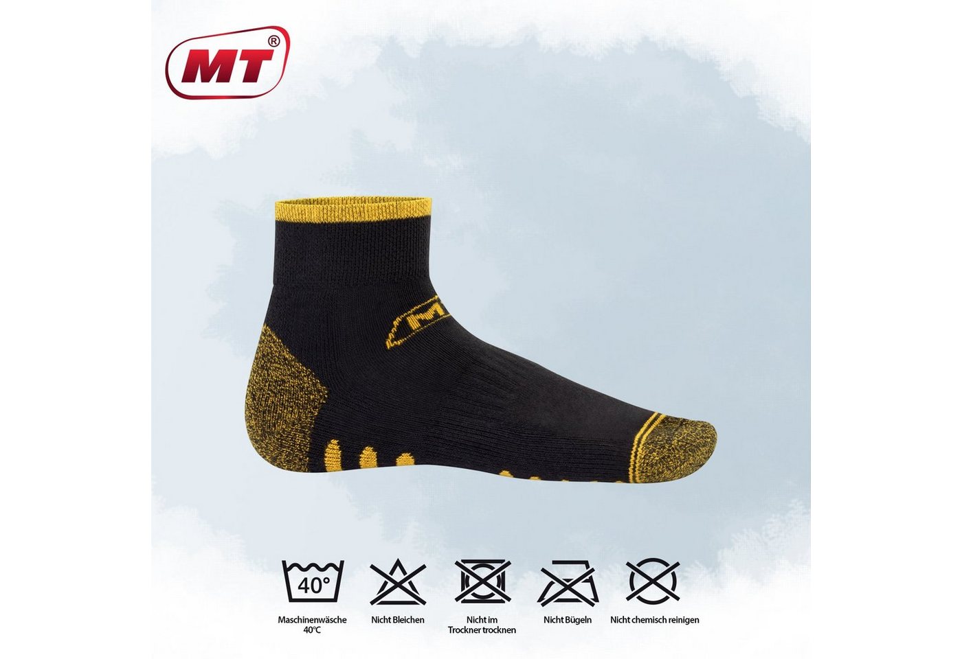 MT Arbeitssocken Herren robuste Arbeits- & Freizeit Kurzschaft Socken (6/12 Paar) – Bild 3 von 3