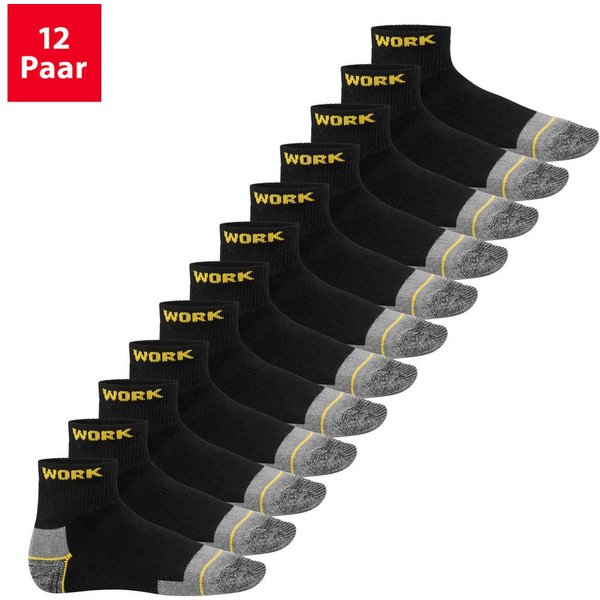 MT Arbeitssocken Herren robuste Arbeits- & Freizeit Kurzschaft Socken (6/12 Paar)