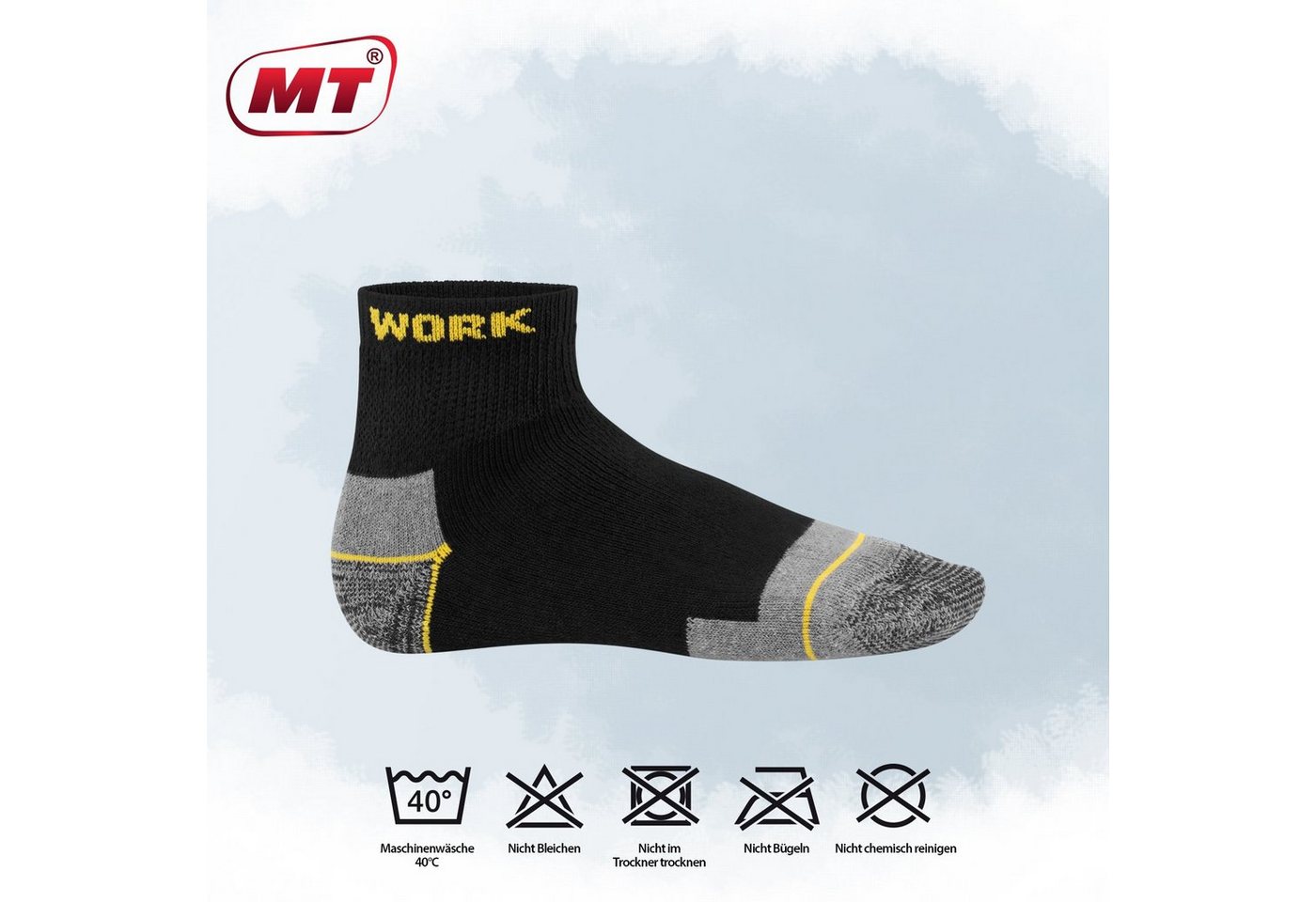 MT Arbeitssocken Herren robuste Arbeits- & Freizeit Kurzschaft Socken (6/12 Paar) – Bild 3 von 3