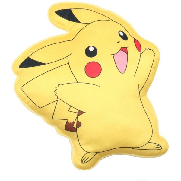 MTOnlinehandel Dekokissen Pokemon Geschenk, Pikachu Kissen 40x40cm, Kuscheltier, ideal für Sofa oder Leseecke, passend zur Bettwäsche