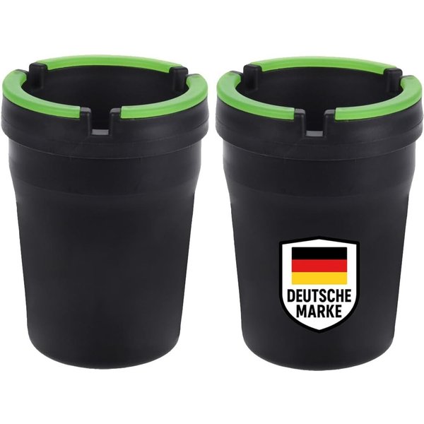 mucHome Aschenbecher 2er Set Aschenbecher Ø8cm Windaschenbecher/Sturmaschenbecher