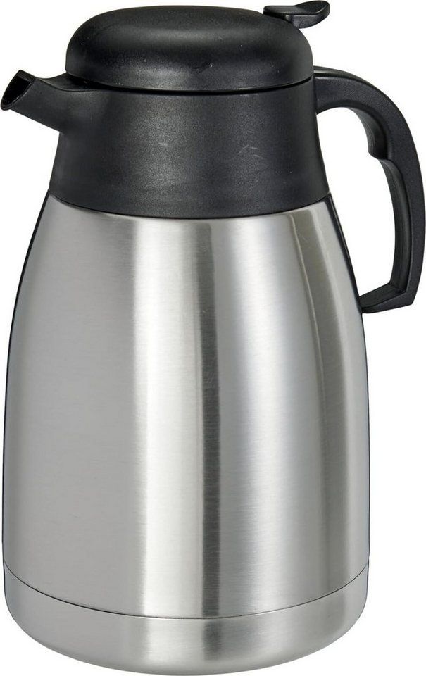 mucHome Isolierkanne Thermoskanne 1,5L Edelstahl Doppelwandig Kaffeekanne Einhandbedienung, 1,5 l – Bild 4 von 5