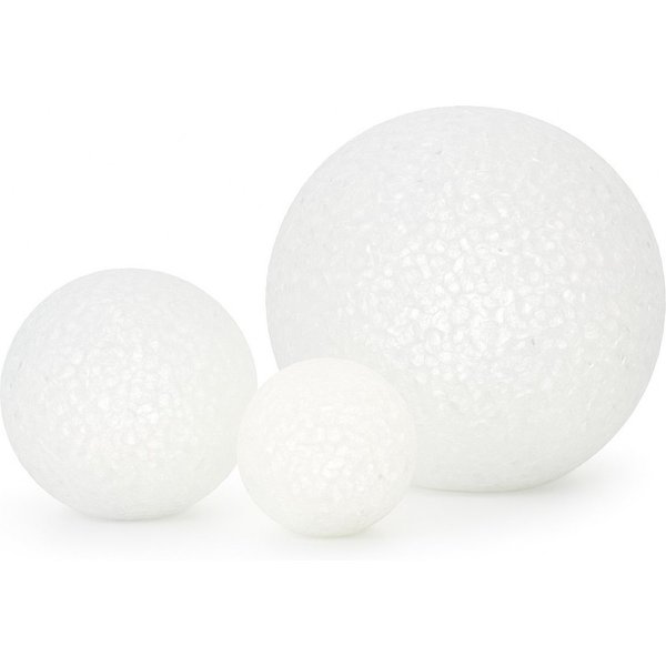 mucHome LED Kugelleuchte 3er Set LED Kugeln Soft Ø 6/8/10cm, Weihnachten Dekokugeln Lichtkugeln