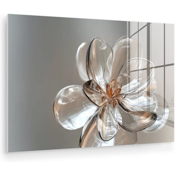 MuchoWow Acrylglasbild Blume - Gläser - Transluzent, Inkl. Aufhängung, Glasbilder Wohnzimmer, Schlafzimmer, Flur & Esszimmer, 30x20 cm