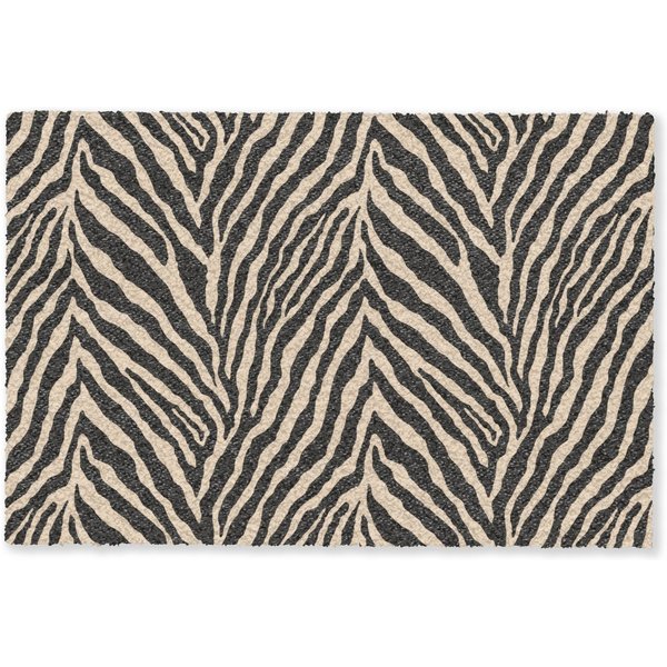 MuchoWow Fußmatte Zebra - Klassisch - Schwarz, Rechteckig, innen Schmutzfangmatte, Tür, Schmutzfänger Flur, Teppich 60x40 cm