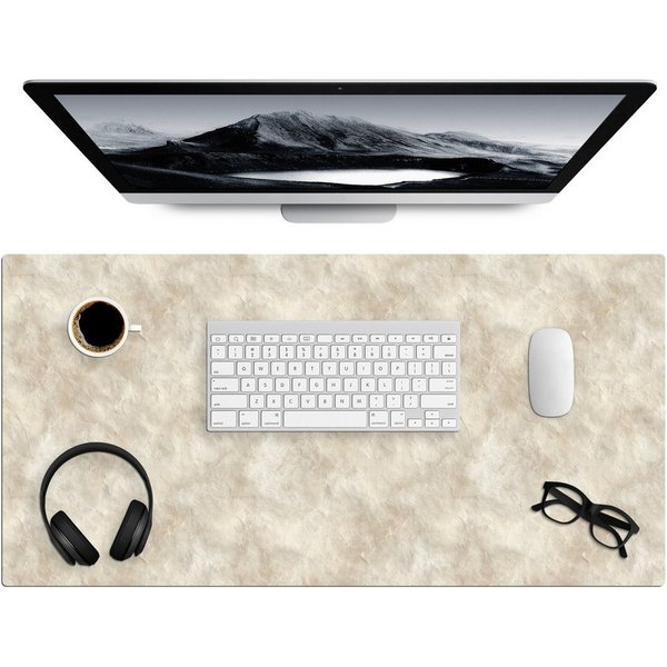 MuchoWow Gaming Mauspad Beige - Reliefstruktur - Naturstein (1-St), Gaming Mauspad XXL, Schreibtischunterlage, Desk Mat Groß, 80x40 cm