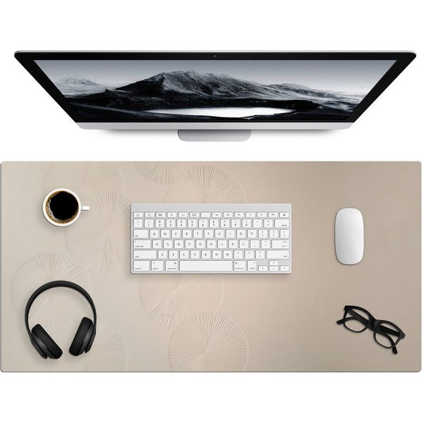 MuchoWow Gaming Mauspad Japandi - Beige - Modern (1-St), Gaming Mauspad XXL, Schreibtischunterlage, Desk Mat Groß, 80x40 cm