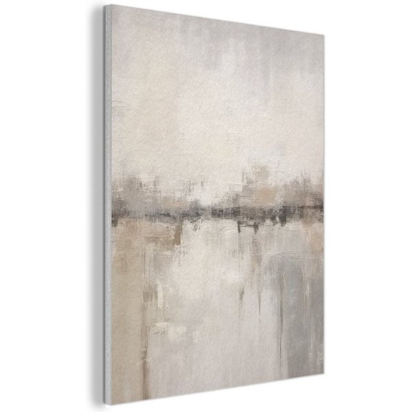 MuchoWow Gemälde Moderne Kunst - Abstrakt - Beige, Fotodruck (1 St), Akustikpaneele, Wandpaneele, Schalldämmung, Akustikbilder 30x40 cm