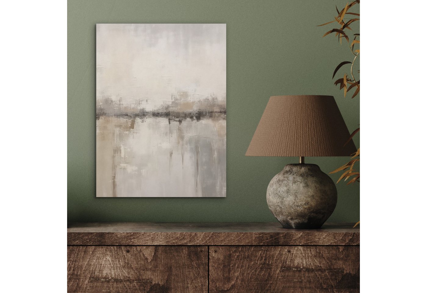 MuchoWow Gemälde Moderne Kunst - Abstrakt - Beige, Fotodruck (1 St), Akustikpaneele, Wandpaneele, Schalldämmung, Akustikbilder 30x40 cm – Bild 3 von 5