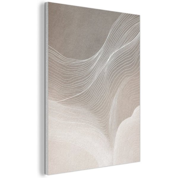 MuchoWow Gemälde Wellenlinien - Luftströme - Harmonisch, Fotodruck (1 St), Akustikpaneele, Wandpaneele, Schalldämmung, Akustikbilder 30x40 cm