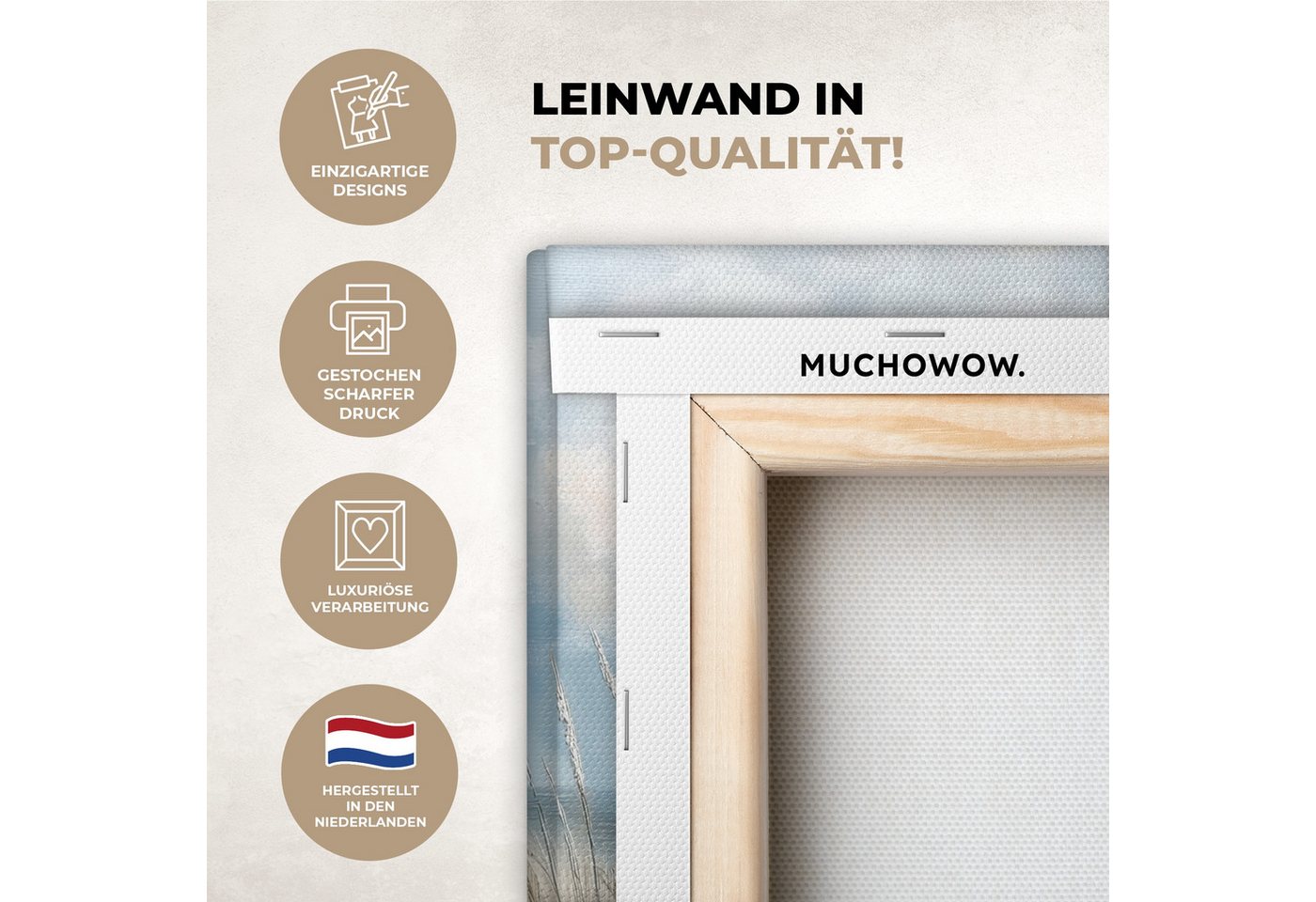 MuchoWow Leinwandbild Strand - Farbe - Natur - Boot, Fotodruck (3 St), Wand Bilder 3 Set, Deko Schlafzimmer Wohnzimmer Flur 60x40 cm – Bild 3 von 5