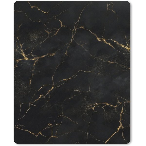 MuchoWow Mauspad Schwarzer Marmor - Goldene Adern - Klassisch (1-St), Mouse pad Klein, Gaming Deko, PC Zubehör, 27x18 cm