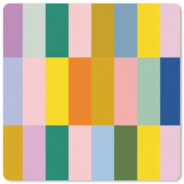 MuchoWow Mauspad Streifen - Blau - Muster - Abstrakt (1-St), Maus Pad Klein, Gaming Zubehör, Büro Deko, 18x27 cm