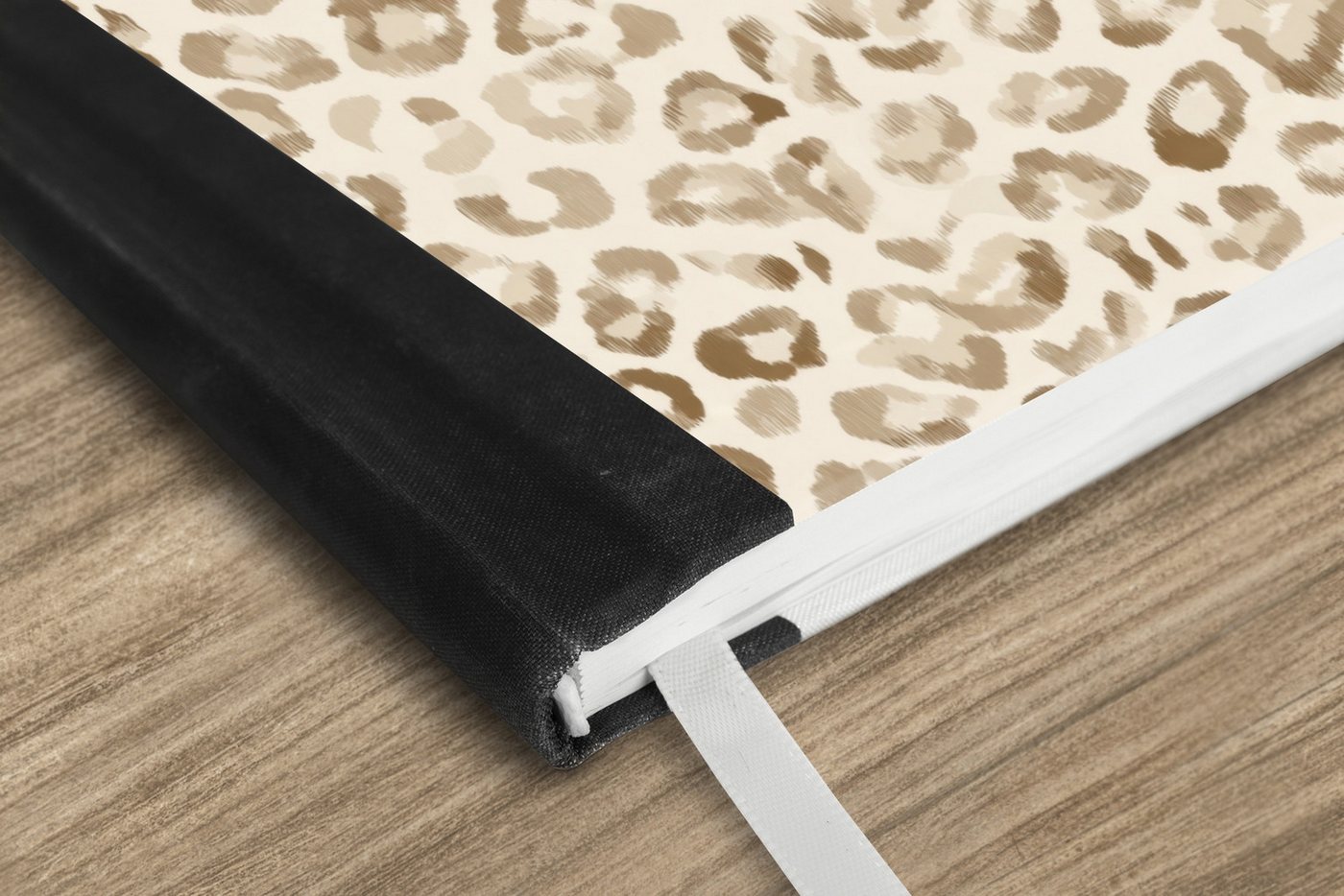 MuchoWow Notizbuch Leopard - Klassisch - Beige, Notebook, Notizblock a5, Tagebuch, Journal Liniert – Bild 2 von 5