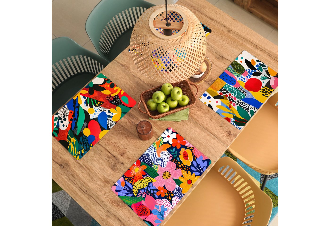 MuchoWow Platzset Bold Art - Modern - Abstrakt, (6-St), Platzsets, Tischset, Abwaschbar, Tischsets, Platzdeckchen – Bild 2 von 5