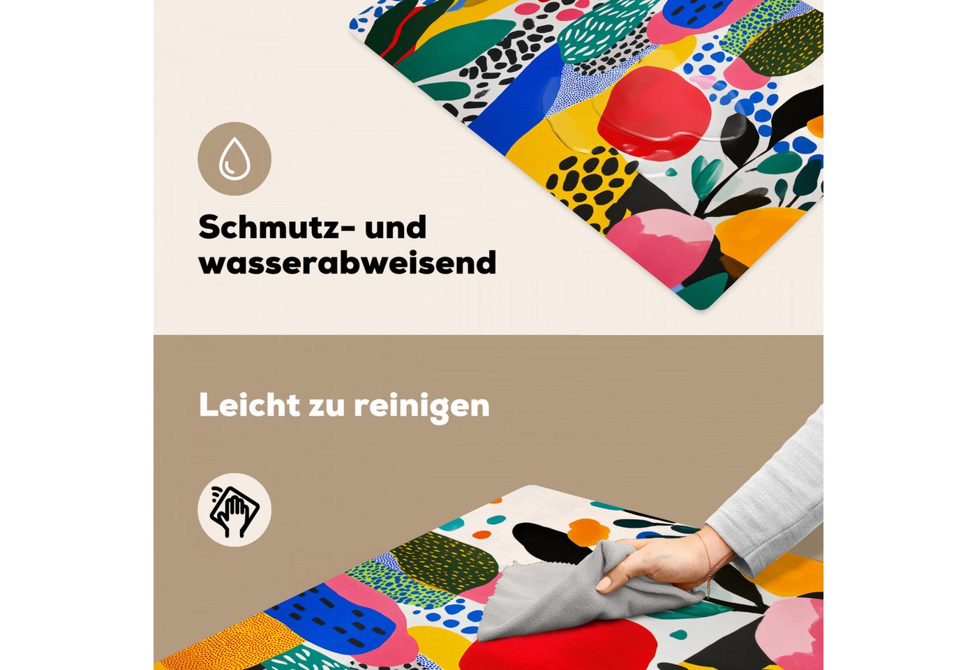MuchoWow Platzset Bold Art - Modern - Abstrakt, (6-St), Platzsets, Tischset, Abwaschbar, Tischsets, Platzdeckchen – Bild 5 von 5