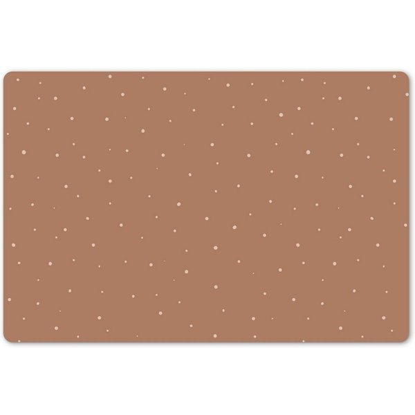 MuchoWow Platzset Braun - Pastell - Tupfen, (1-St), Kinder-Arbeitsunterlage Schreibtisch, Bastelmatte Kind, Zeichenmatte