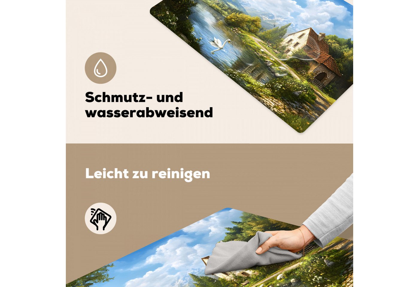 MuchoWow Platzset Nature's Charm - Ländlich - Tiere, (6-St), Platzsets, Tischset, Abwaschbar, Tischsets, Platzdeckchen – Bild 5 von 5