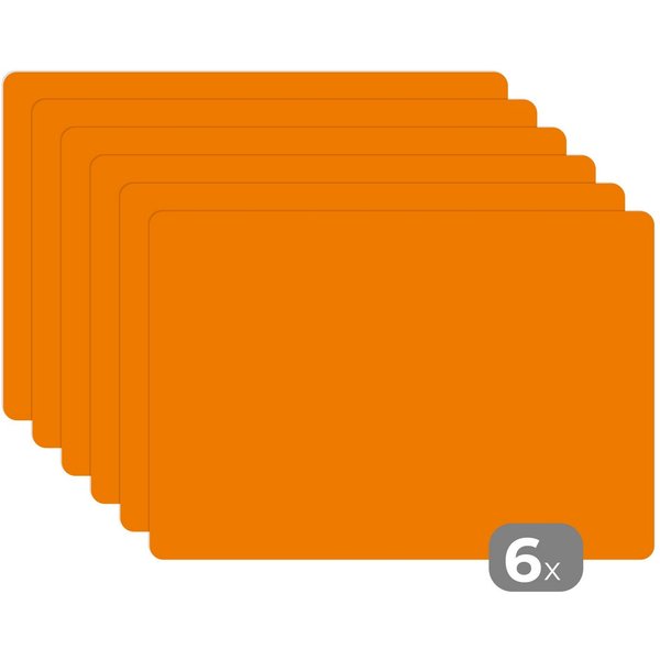 MuchoWow Platzset Orange - Jahreszeiten - Herbst - Farbe, (6-St), Platzsets, Tischset, Abwaschbar, Tischsets, Platzdeckchen