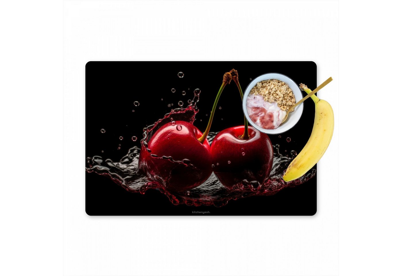MuchoWow Platzset Splash - Obst und Gemüse, (6-St), Platzsets, Tischset, Abwaschbar, Tischsets, Platzdeckchen – Bild 4 von 5